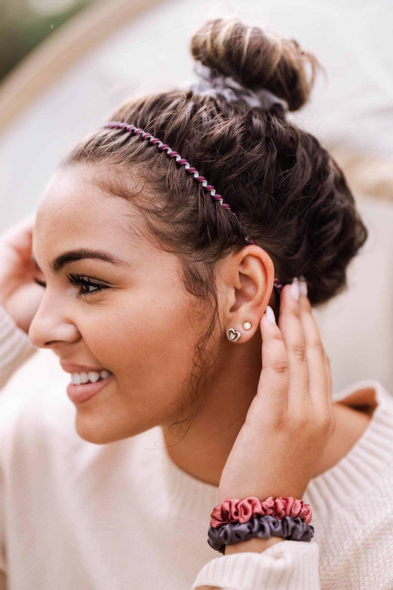 Sprial Hair Coil Headband | Burgundy Bliss