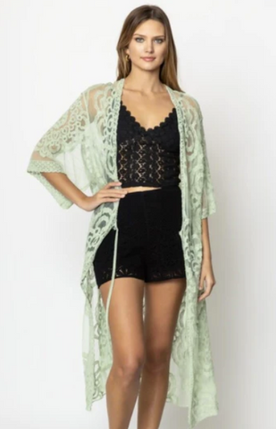 Damask in Lace Duster