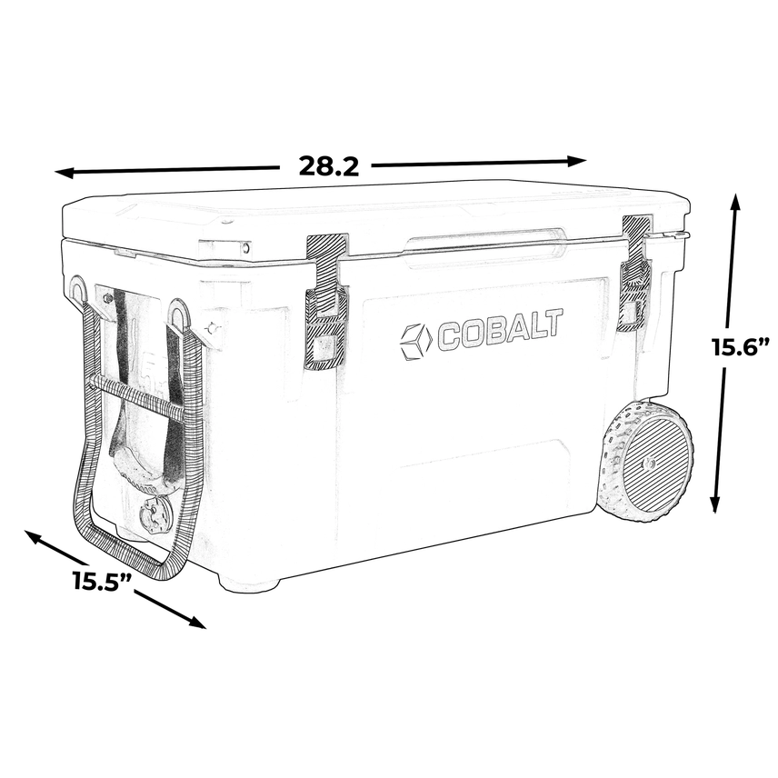 55 Qt wheeled super cooler