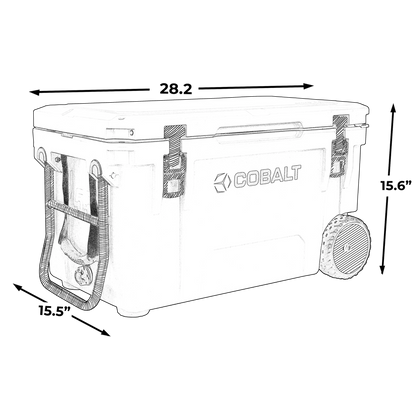 55 Qt wheeled super cooler