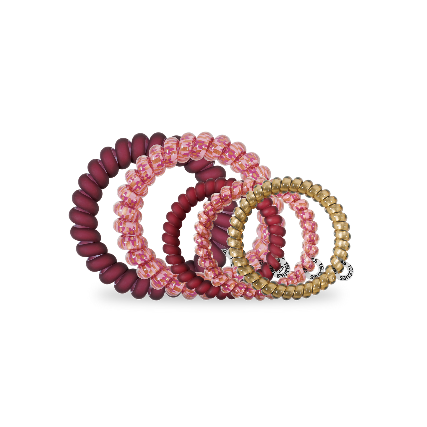 Spiral Hair Coils | Burgundy Bliss Hair Ties