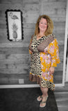 Leopard Floral Print Dress