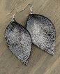 Metallic Lace Print Earrings